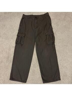 Outdoor Life Mens (fits 33x29) Cargo Pants Brown 100% Cotton Utility Mid Rise